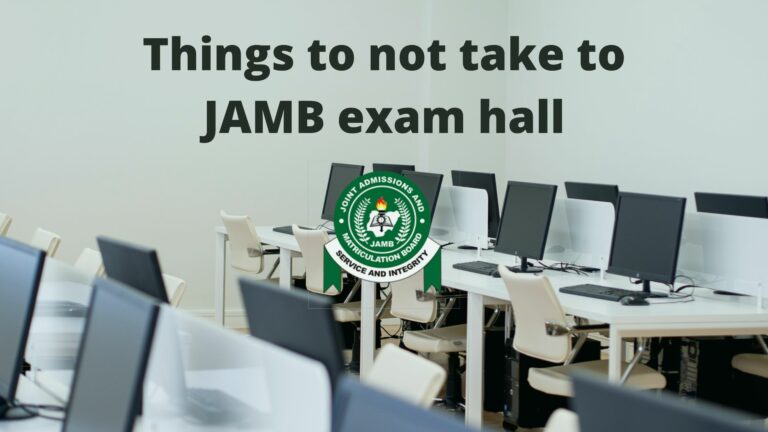 8 things you should never take into your JAMB exam hall