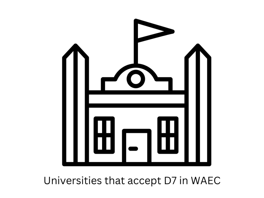 Universities that accept D7 in WAEC