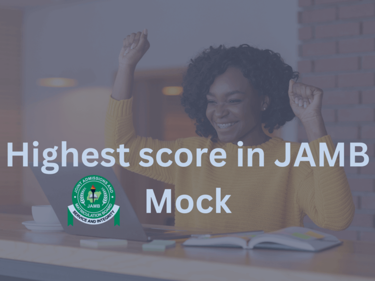 Highest score in JAMB mock exam