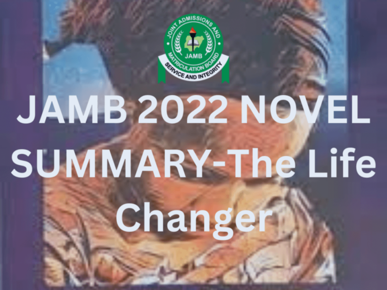 JAMB 2024 NOVEL SUMMARY-The Life Changer