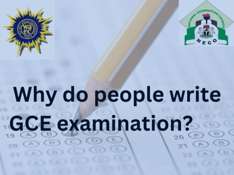 Why do people write GCE examination?