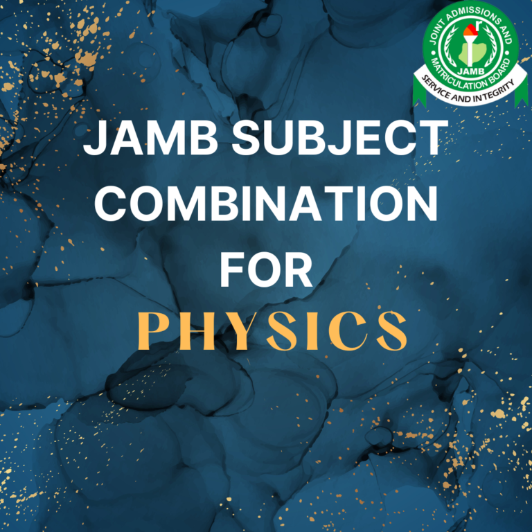 JAMB subject combination for physics
