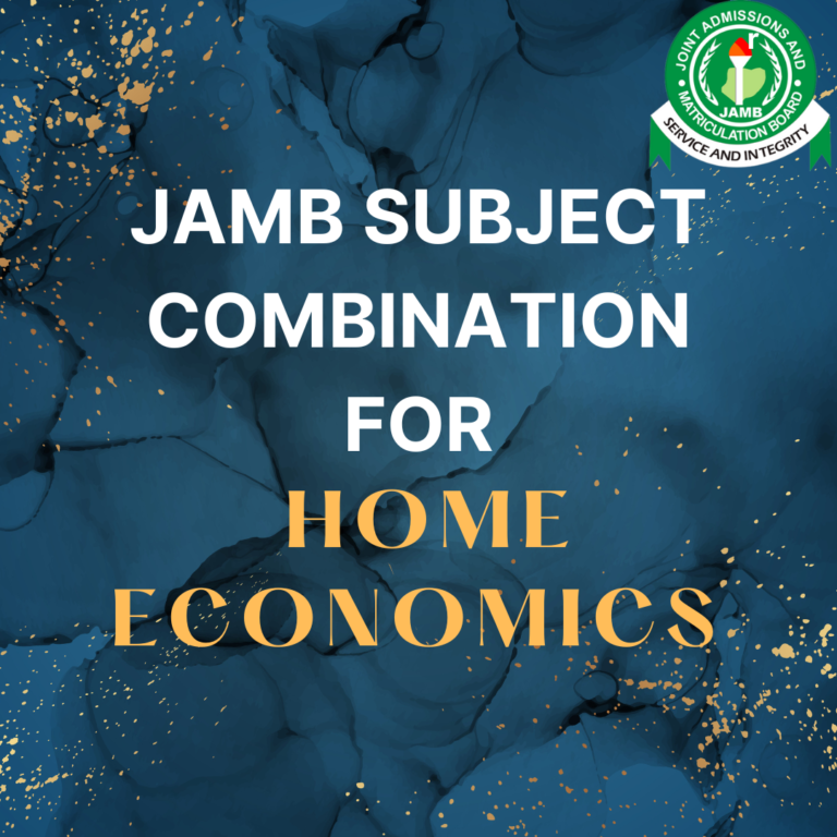 JAMB subject combination for home economics