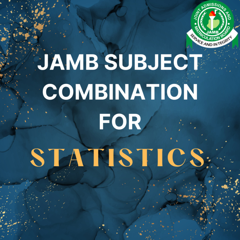 JAMB subject combination for statistics