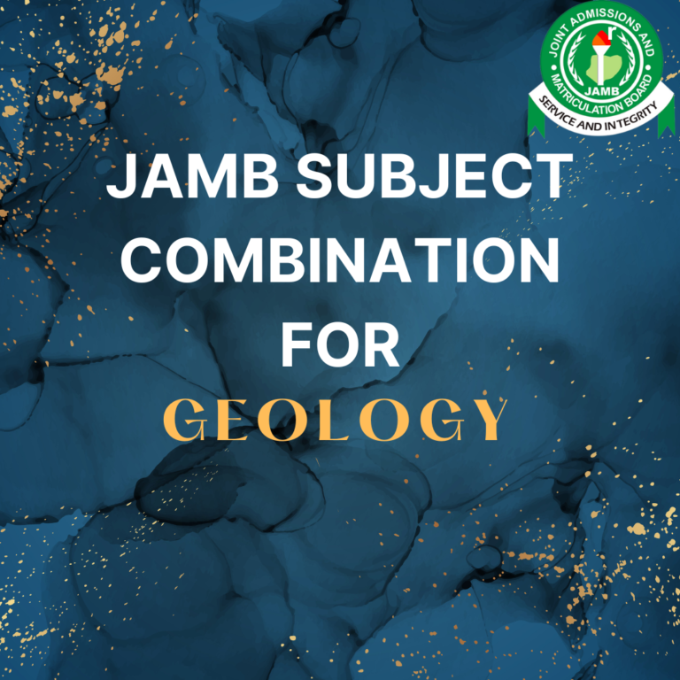 JAMB subject combination for geology