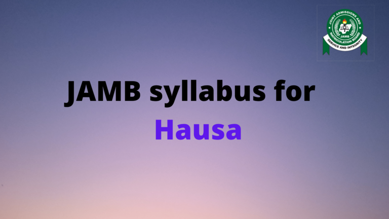 JAMB syllabus for Hausa