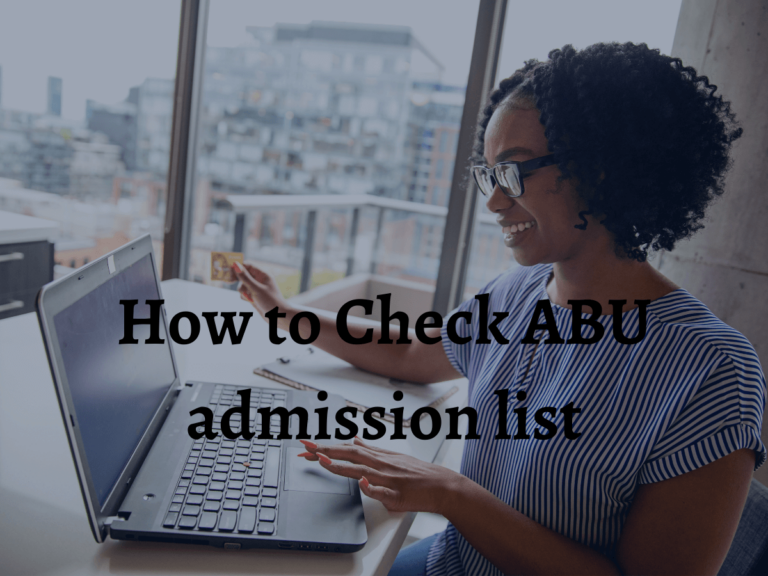 How to check ABU admission list 2024
