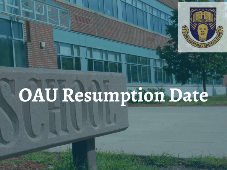 OAU Resumption date 2024