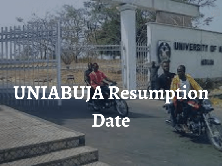 UNIABUJA Resumption Date 2024